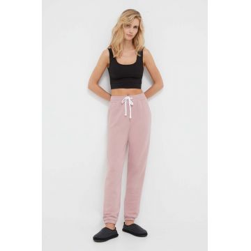 Dkny pantaloni de pijama femei, culoarea roz