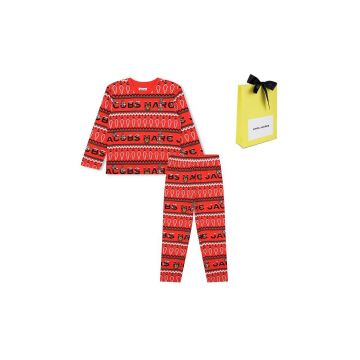 Marc Jacobs pijamale de bumbac pentru copii x Looney Tunes culoarea rosu, modelator