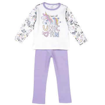 Pijama copii Chicco, alb cu bleu, 31400-63MCU