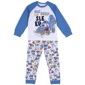 Pijama copii Chicco, alb cu model, 31385