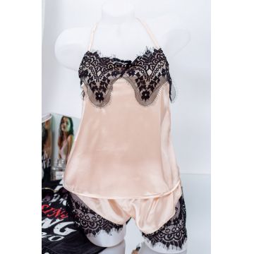 Pijama Dama sexy cu dantela S-11 Bej | Fashion