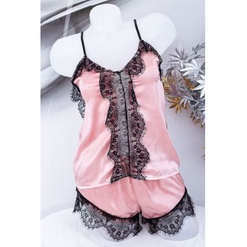 Pijama Dama sexy cu dantela S-94 Roz | Fashion