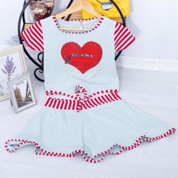 Pijama scurta dama 5026 Albastru deschis | Fashion