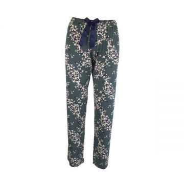 Pantaloni pijama dama, Univers Fashion, verde cu imprimeu, L
