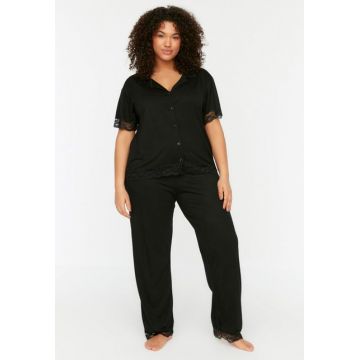 Pijama dama plus size Alayna neagra