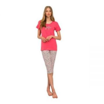 Pijama de dama Vamp 16241, S, bumbac, roz