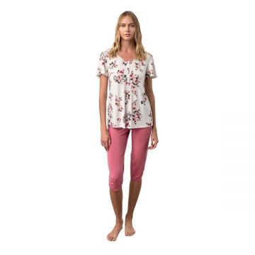 Pijama de dama Vamp, 18015,L,micromodal, roz