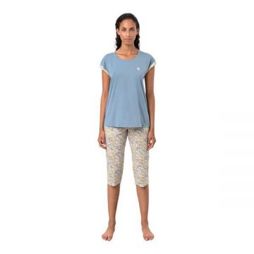 Pijama de dama Vamp 18240, L, 100% bumbac,albastru