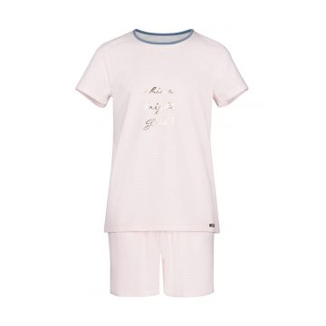 Pijama din amestec de bumbac cu pantaloni scurti