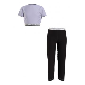 Pijama din amestec de bumbac organic
