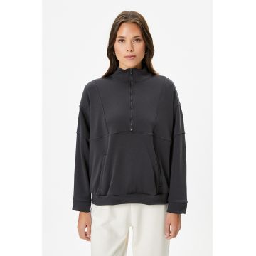 Bluza uni de pijama cu fenta cu fermoar