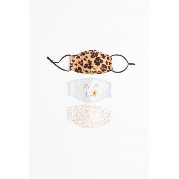 Set 3 masti de fata - fete - animal print - Multicolor Set 3 masti de fata - fete - animal print - Multicolor