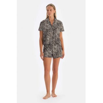 Pijama scurta cu model animal print