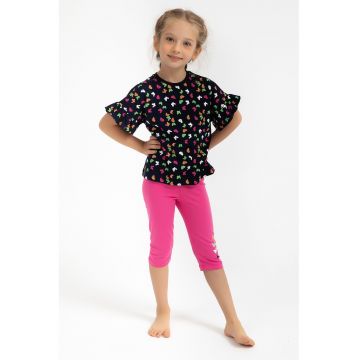 Tricou cu fluture si pantaloni 3/4