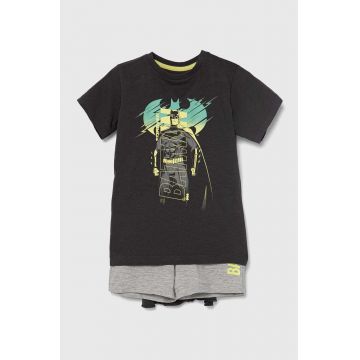 zippy pijamale de bumbac pentru copii x Warner Bros culoarea gri, modelator